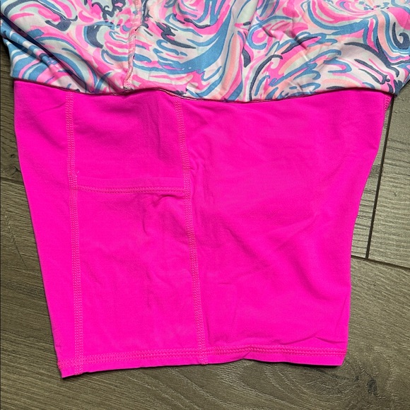 Lilly Pulitzer Luxletic 13" Multicolor Tennis Pocket Skirt Skort Pink Blue Small - Picture 5 of 11